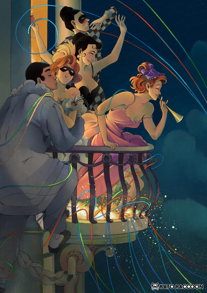Elenore Abbott-the balcony party (Fanart) Elenore Abbott-the balcony party (Fanart)