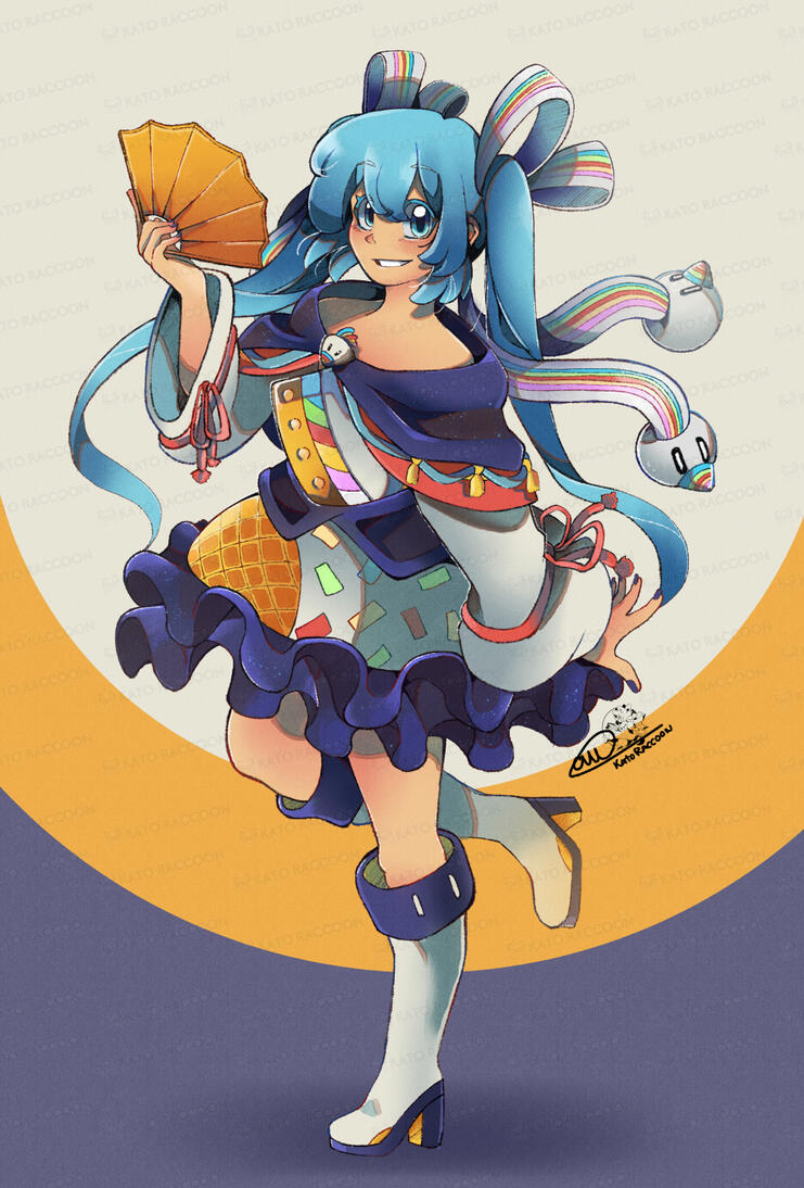 Hatsune Miku x Expo92 (Seville) - Fanart Illustration