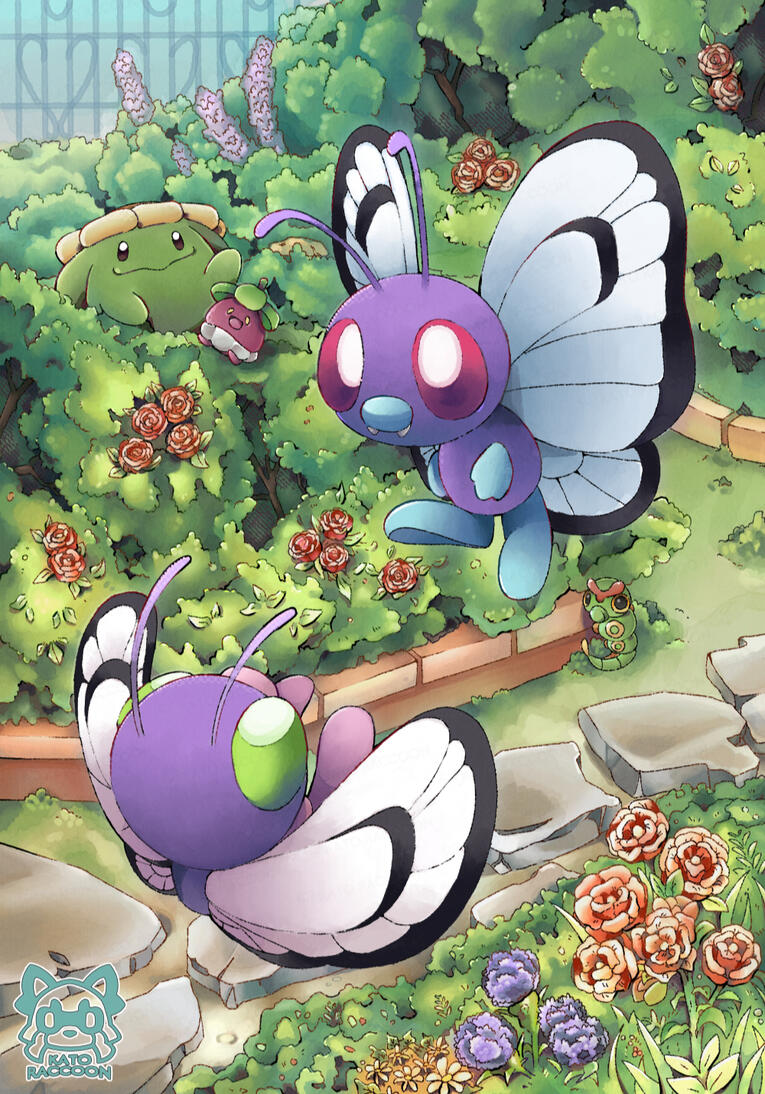 Pokemon garden - Fanart Illusatration