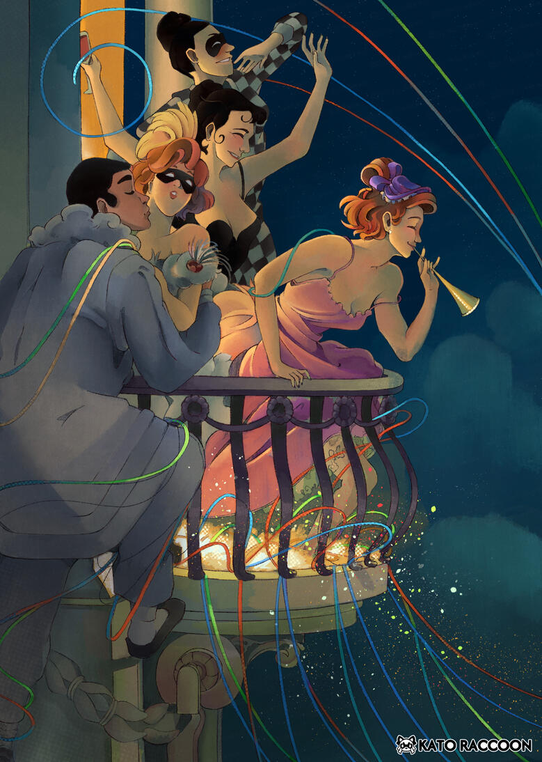 The Balcony Party, Elenore Abbott - Fanart Illustration